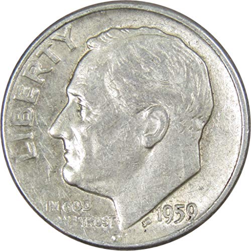1959 D Roosevelt Dime AG O dobrom 90% srebrni 10C Kolekcionarski američki novčić