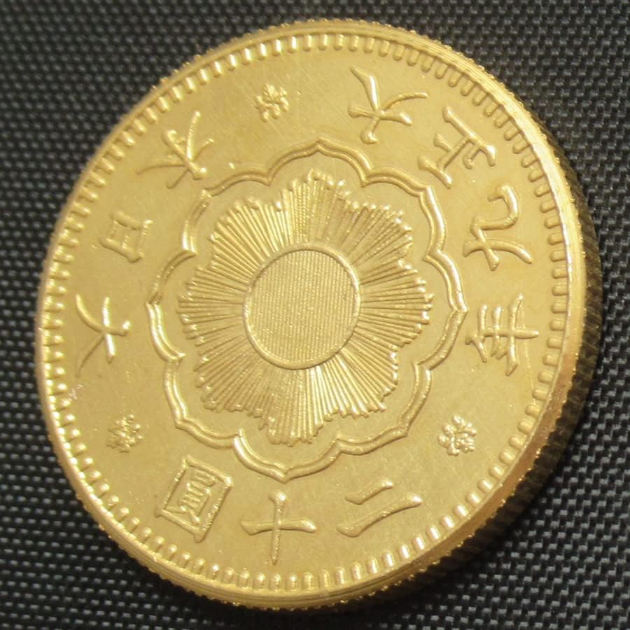 Japanski zlatni novčić 20 Yuan Taisho 9 godina pozlaćena replika pribora za repliku