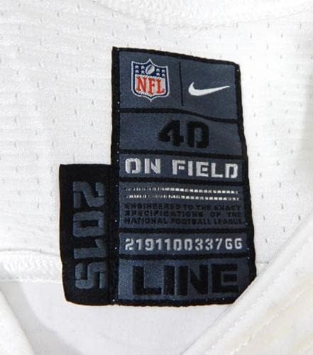 2015 San Francisco 49ers Prince Charles Iworah 30 Igra izdana bijeli dres 40 0 ​​- Neincign NFL igra rabljeni dresovi