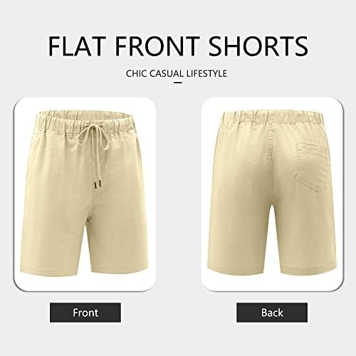 Janmid muške posteljine casual classic fit kratke ljetne kratke hlače sa džepovima