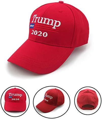 MIZAEINV drži Ameriku sjajnom 2020 šeširom za vezenje zastave podesivom uklopljenom bejzbol kapom Trump Pence
