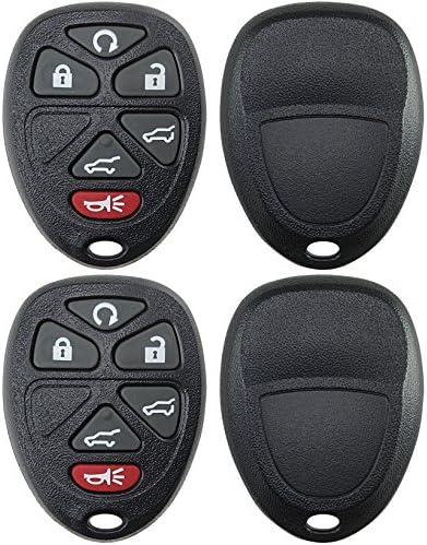 2 KeylessOption zamjena 6 dugmeta za ulazak bez ključa daljinski Privezak za ključeve futrola i jastučić za dugmad-Crna
