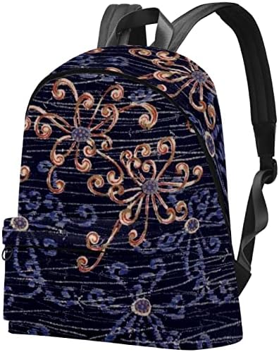 VBFOFBV ruksak za laptop, elegantan putni ruksak casual paketa na ramenu za muškarce, japansko mornarsko plavo lišće prirode vintage