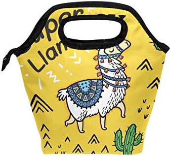 Alaza izolovana torba za ručak Freezable Lunch Box za djecu žene djevojčice dječaci i muškarci,Super Llama Cooler prenosiva torba