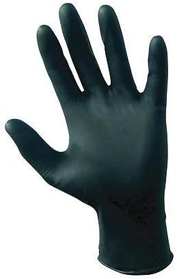 Sas Safety 66518 Raven Crne nitrilne rukavice bez praha 6 Mil, LRG