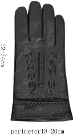 N / A zimske muške kožne rukavice male crne zadebljane, topla i udobna meka vožnja motocikla