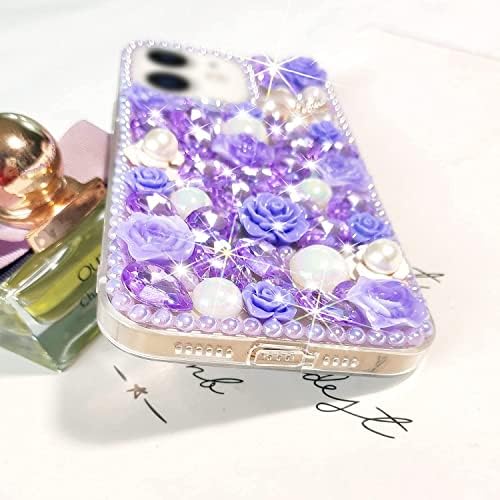 Walaivgne za iPhone 11 futrola za žene, sjajan luksuzni Bling Telefon slučaj sa sjajnim sjajnim dijamantskim draguljima kristala na