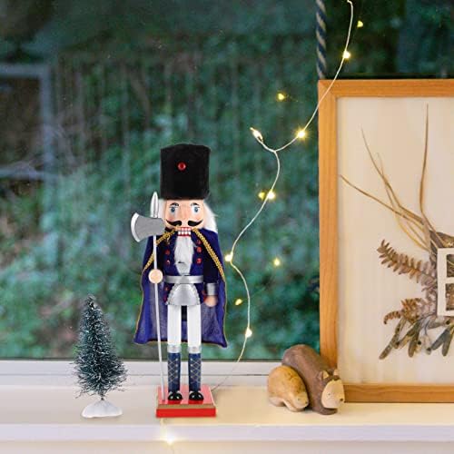 NUOBESTY desktop Decor drveni Božić Nutcracker 38CM Mini vojnik figurice Nutcracker lutka orah vojnik figura za Božić Holiday Home