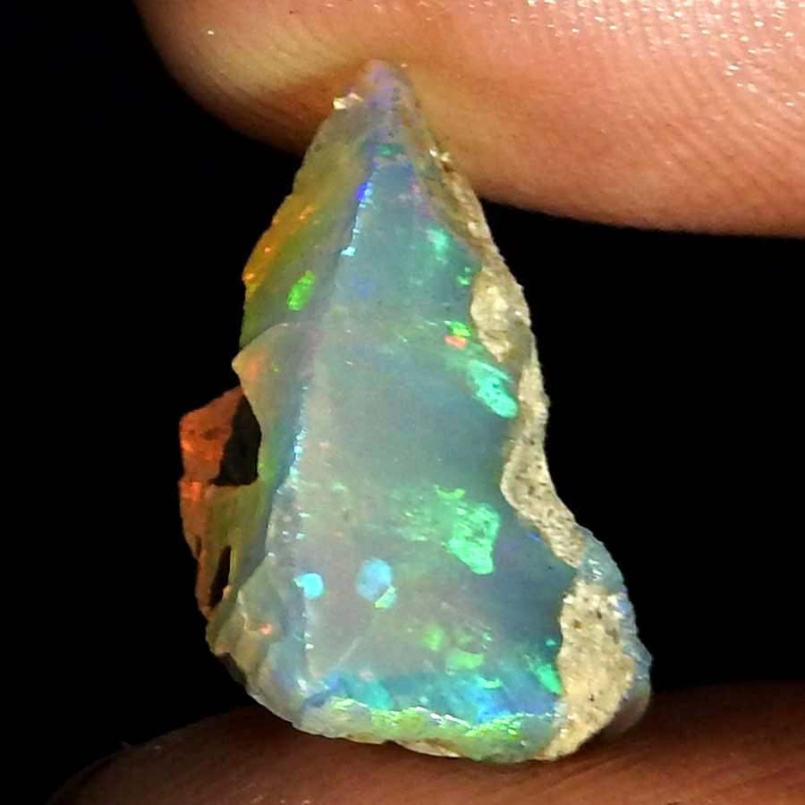 Jewelgemscraft ™ 06.10CTS. Ultra vatra sirovi opal kamen, prirodni grubi, kristali dragog kamenja, etiopska opal rock, nakit praveći