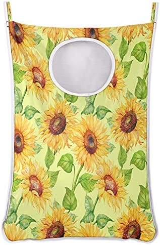 Flower suncokretova viseća torba za veš, preko vrata torba za veš teška izdržljiva torba za čuvanje prostora viseća korpa za prljavu