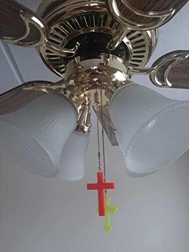 Sjaj u tamnom krstu, fosforescentni križ za stropne ventilatore i lampe, poboljšanje kuće, poklon - ravno