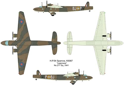 Barom CV72058 1/72 Britanski Air Force Handlespage, Sparrow, Mk.2, Dvostruki Shot Prevoz, Plastični Model