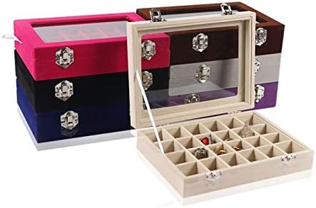 Anncus 20kom 24 mreže baršunasti nakit kutija za prikaz prstenovi naušnice ogrlice Organizator šminke ženski nakit futrola za pohranu