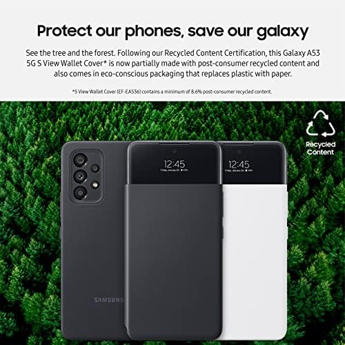 Samsung Galaxy A53 5G Smart s view Navlaka za novčanik, zaštitna, ekološka futrola za telefon sa skrivenim džepom za kartice, američka