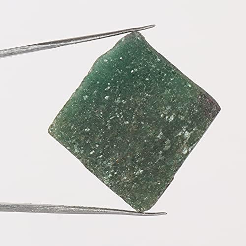 Prirodni zeleni žad 32,75 CT Sirovi grubi labavi dragi izliječenje kristala za kućni dekor, ozdravljenje, unutarnju, vanjsku, jogu