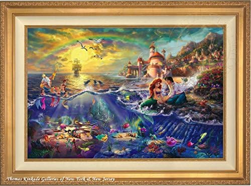 Mala sirena-Thomas Kinkade Disney 18 x 27 Standardno numerisano ograničeno izdanje platna