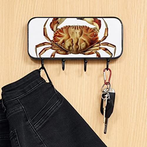 Crab Crab Print CAPE zidni nosač, ulazni nosač kaputa sa 4 kuka za kapute kaputi za ručnik torbica ogrtači kupaonica ulaznica za dnevnu