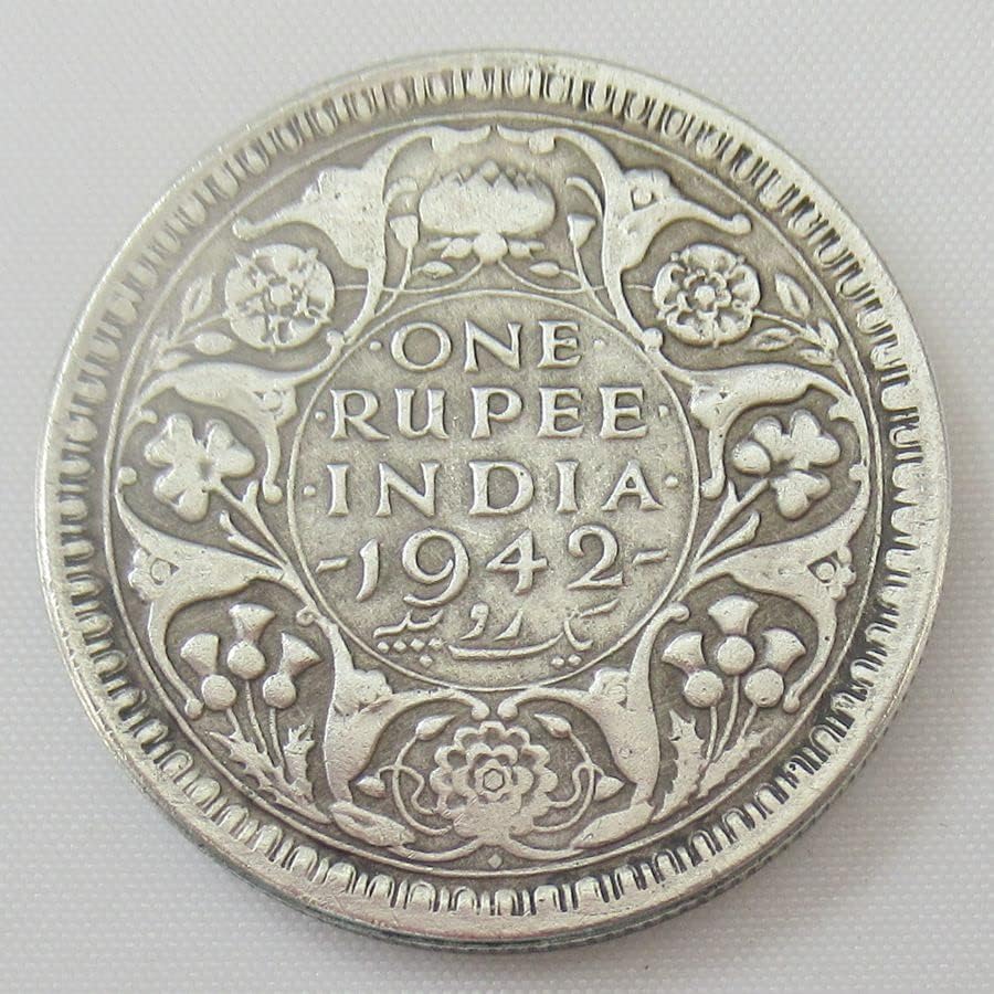 Srebrni dolar 1 Indijska rupija 1941-1945 5 Komemorativni kovanice sa stranim kopija