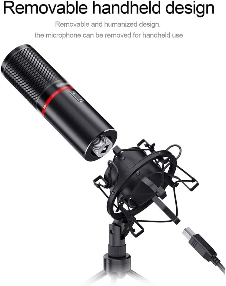 OSKOE USB kondenzator mikrofon za snimanje sa stativom za laptop Cardioid Studio snimanje vokalne sinhronizacije