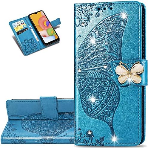 LEMAXELERS kompatibilni sa Redmi Note 11 Pro Case Bling Butterfly reljefnim novčanikom Flip PU kožni Slotovi za magnetne kartice sa