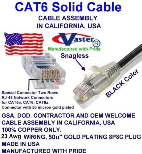 Super E kabl - izrađen u SAD - crno - 17 ft - UTP CAT.6 Ethernet patch kabel - ul CMR 23AWG - SKU - US-A-81971