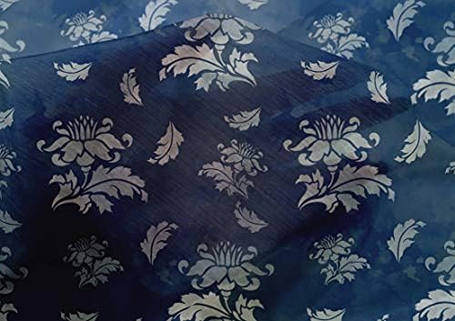 oneOone pamučna svilena plava tkanina cvjetni & amp; Craft projekti Decor Fabric štampana dvorištem širine 42 inča