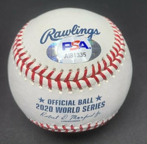 Dylan Floro potpisao je bejzbol svetske serije 2020 WS Champs PSA AI81335 - autogramirani bejzbol
