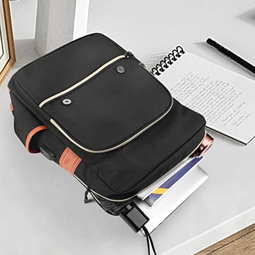 MEDECWD vintage laptop ruksak sa USB priključkom za punjenje, ruksak za fakultet odgovara do 15,6 inčnog bakfa za prijenos računala