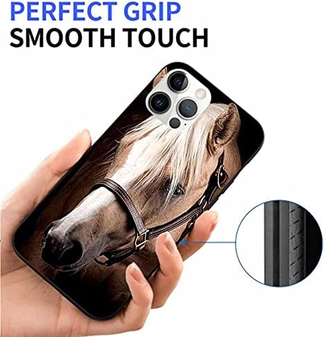 Ibiliu Cover Cover Case kompatibilan sa iPhone prekrasnim konjskim životinjskim glavama za glavu Telefon kompatibilan sa zaštitnim