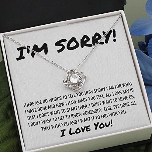 Nakit za poruke, ručno izrađena ogrlica - personalizirani poklon za ženu, poklon za djevojku, ogrlicu za izvinjenje - Žao mi je, volim
