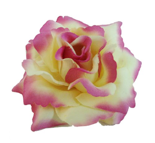 Svilena ruža cvijeta za kosu mladenke vjenčanje 3,75 inča.