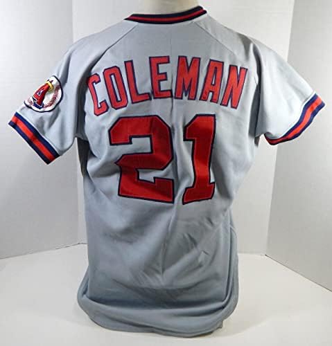 1987 Kalifornija Angels Coleman 21 Igra Polovni dres siva 46 DP22345 - Igra Polovni MLB dresovi