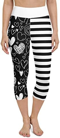 Pantalone pilate poljupci pruge ispisa Valentinenove ženske gamaše trčanja na dan trake hlače za trčanje 2023 posteljina