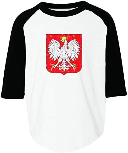 AMDESCO Poljska Grubob poljski polska bijela orao majicu Toddler Raglan