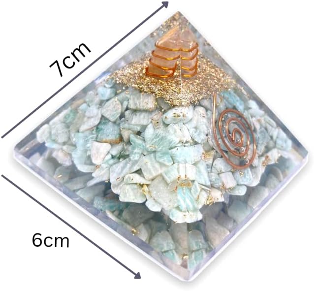 Duhovni element Orgone Pyramid ite Crystal i ljekovito kamenje Reiki napunjena čakra sa čistom dragulje bakrenom metalom