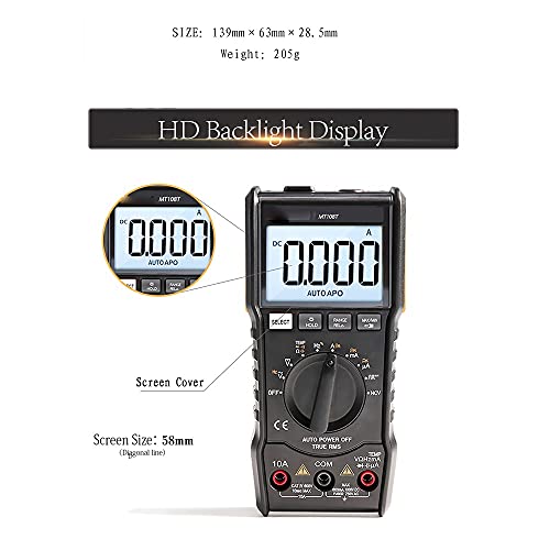 Genigw MT108T Square izlaz True RMS NCV Tester Temperature Digitalni multimetar 6000 Brojevi Backlight