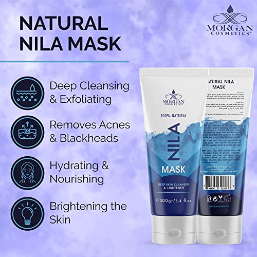 Morgan Cosmetics Blue Nila Maska maska prirodni Deep skin Cleanser & Lightener 200 gram/ 5.4 fl oz