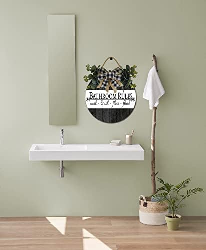 Isaric Couptal Zidni dekor, 12inch pravila za kupaonice Floss Floss Floss Floss Floss Floss za vrata za kupaonicu, kupaonica Potpuna