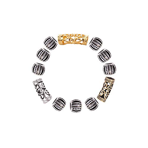 Kosa cijev perle dreadlock Jewelly Tube i perle 40 komada Nakit za kosu DIY AIPRESS Oprema za kosu Kosa manžetna Tibetanski stil za
