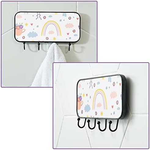 Ljepljivi kukiča od nehrđajućeg čelika za ručnik kaput zidne kuke zaglavljene u kupaonici ili kuhinji Rainbow
