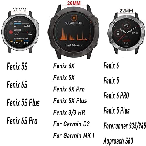 CEKGDB 22 26mm remen za sat za Garmin Fenix ​​7 Fenix ​​6 5 1Plus 935 945 Silikonski EasyFit narukvice za Fenix ​​7x 6x 5x Watchband