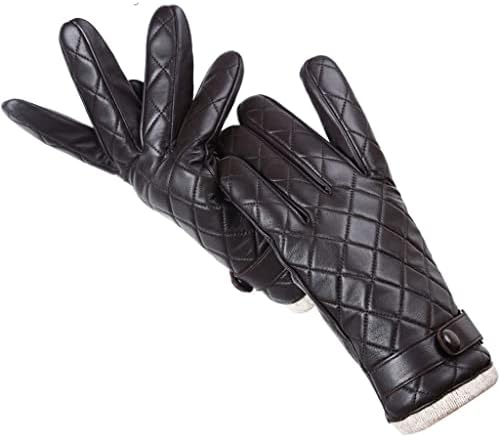 N / A muške kožne rukavice Diamond Grid touch rukavice, muške rukavice, Keep Warm rukavice muške zime