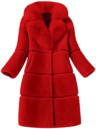 Modna odjeća Ženski kaput od umjetnog kaputa elegantna gusta topla modna gornja odjeća duga lažna plišana jakna topla i mekani zimski