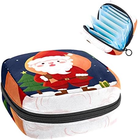 Oryuekan Period torba, kesica sanitarne ubrus, ženska jastučna torba sanitarnim jastučići za djevojčice Žene dame, santa crtani božić