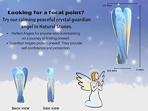 Opalite Crystal Guardian Angel Figurice ukras za ljekovit kamen, kip ukrasa