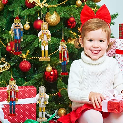 11 komada Božić Nutcrackers ukrasi Set drvena Nutcracker Božić ukrasi vojnik viseći ukrasi Nutcracker figura Božić ukras za Božić