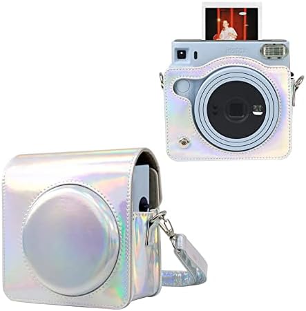 Wogozan zaštitna futrola za Fujifilm Instax Square Sq1 Instant kameru sa podesivim remenom za rame-šareno srebro