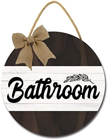 Sokomurg kupaonica na vrata za kupaonicu, život je poput kupaonske seoske kuće rustikalno okruglo zidni zidni dekor za kupatilo za
