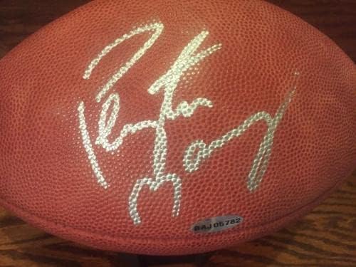 Peyton Manning potpisao fudbalske gornje palube Autentična NFL Službena igra lopta coa - autogramirani fudbalski