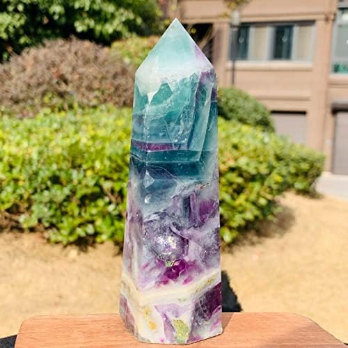 Fopure Stone 1pc prirodna boja fluorit kristalno obelisk kvarcna tačaka šipka prirodno kamenje i minerali